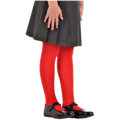 Cotton Tights by Pex in Red (1-Pair Pack), Cardoss Primary, Colgrain Primary, Socks + Tights