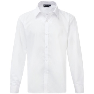 Long Sleeve Twin Pack of Shirts for Boys (White), Balloch Primary, Cardoss Primary, Colgrain Primary, John logie Baird Primary, Lennox Primary, Levenvale Primary, Tidemill Academy, Wardie Primary, Shirts + Blouses