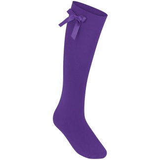 Purple Knee Highs (2 Pair Pack), Balloch Primary, Lennox Primary, Tidemill Academy, Socks + Tights