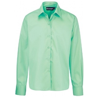 Long Sleeve Twin Pack of Blouses for Girls (Green), Shirts + Blouses