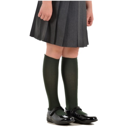 Girls Knee High Socks (2 Pair Pack) (Bottle), Newington Green Primary, Wardie Primary, Socks + Tights