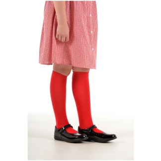 Girls Knee High Socks (2 Pair Pack) (Red), Cardoss Primary, Colgrain Primary, Socks + Tights