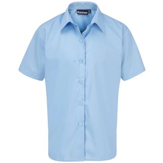 Short Sleeve Twin Pack of Blouses for Girls (Blue), Shirts + Blouses