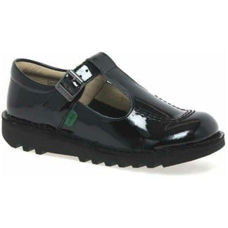 Kickers Kick T Bar Shoe (Size 8.5-6), Girls (Infants 6 to 2), Girls (3 to 6)